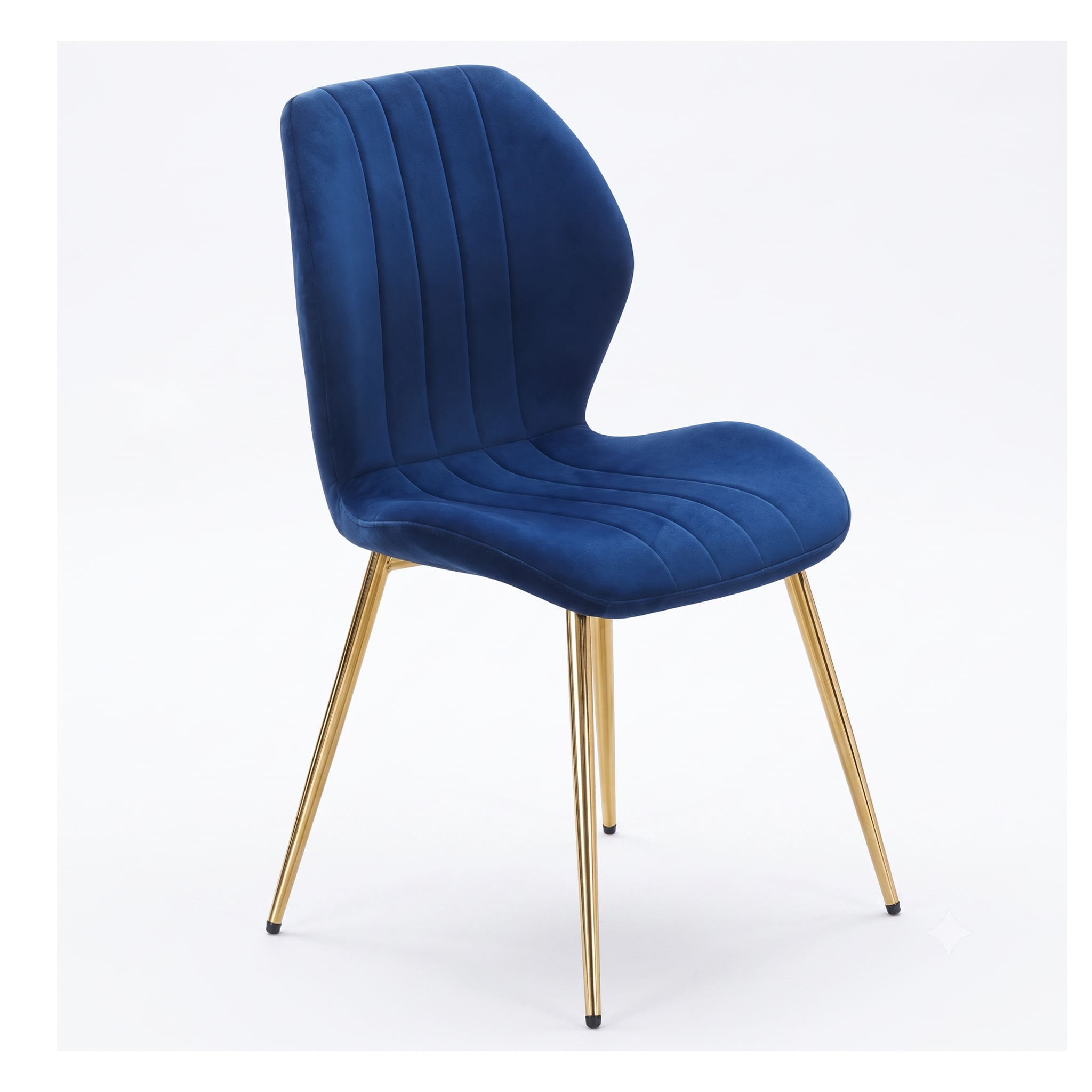 DC-0001 [Brussels Deep Blue Gold Leg Dining Chair] - Image 3