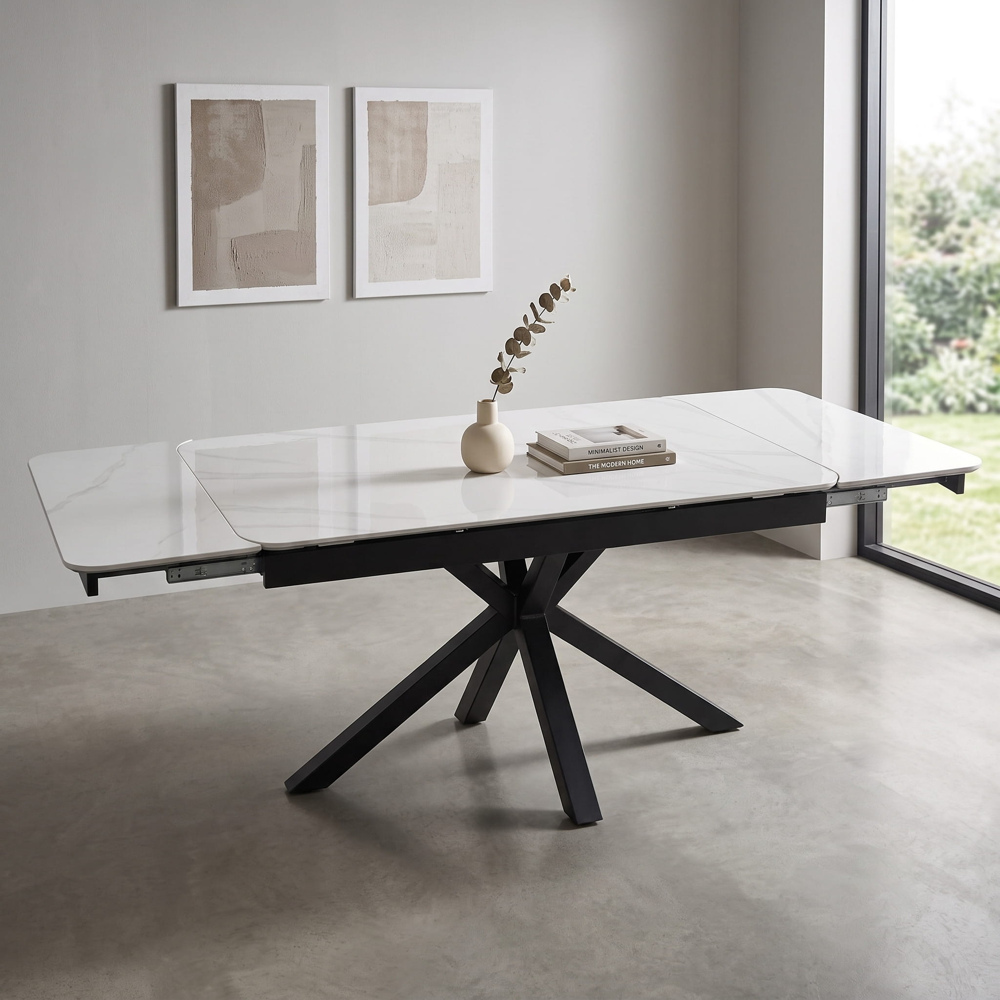 DS-0002 [Oslo White With 6 Rimini Grey chair] - Image 4
