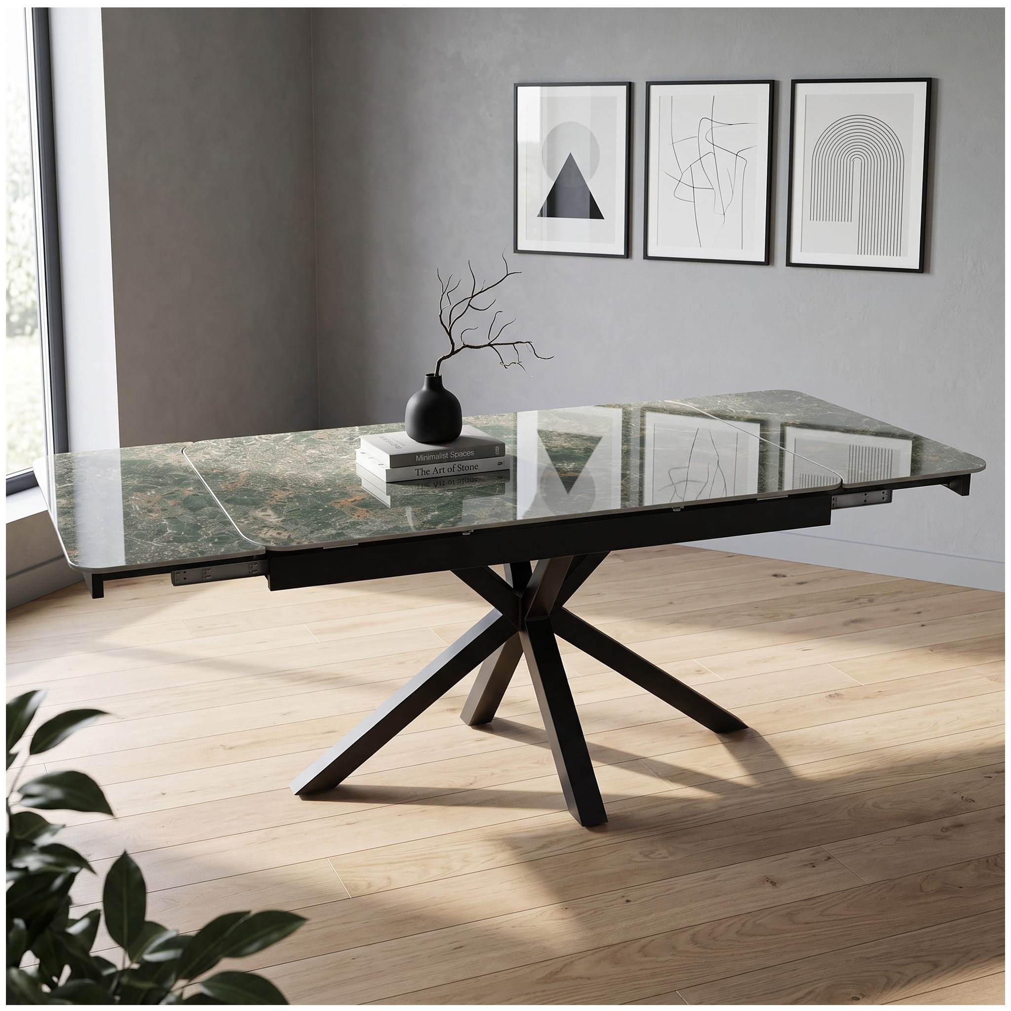DS-0003 [Oslo Green With 6 Rimini Mustard chair ] - Image 4