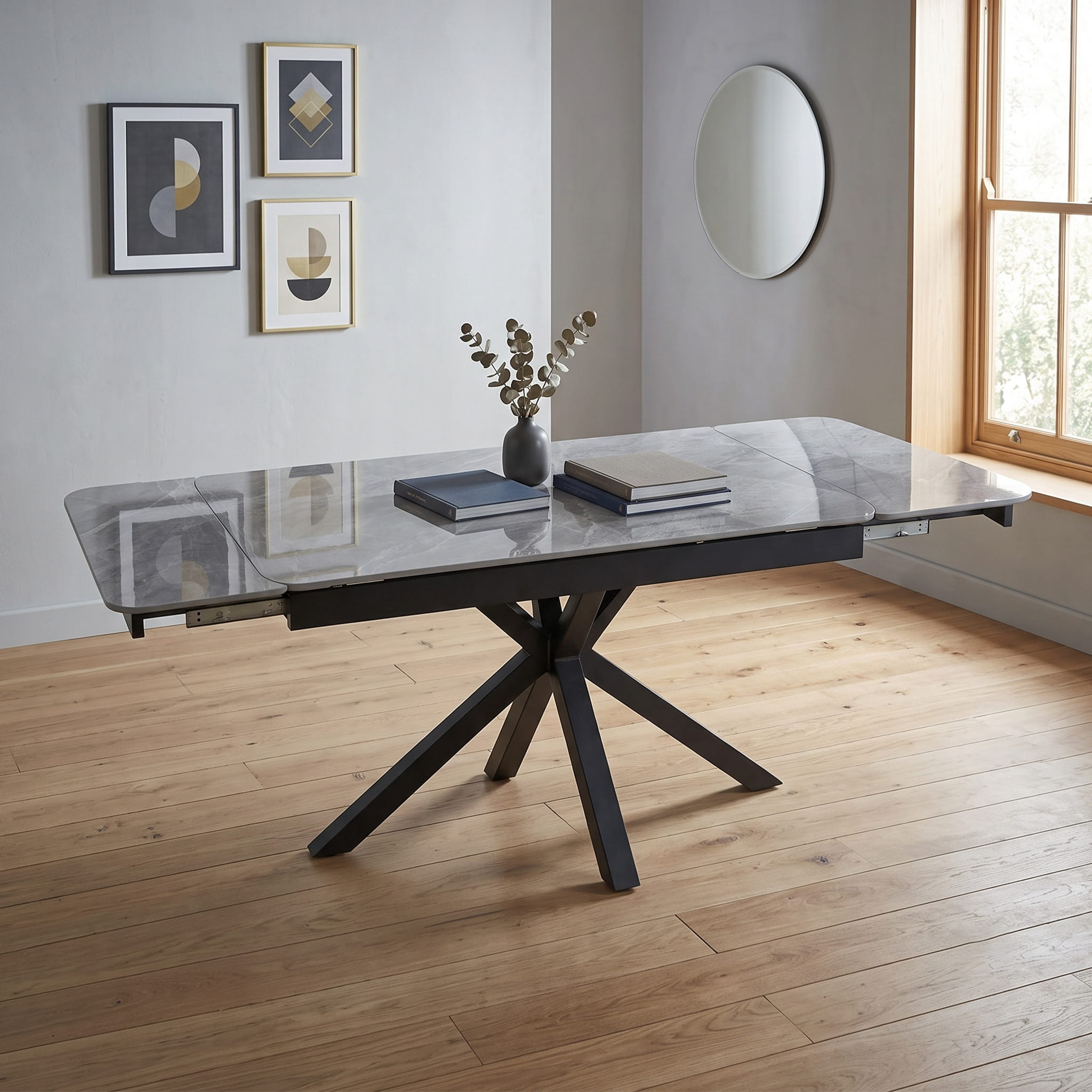 DS-0004 [Oslo Grey With 6 Rimini Grey chairs] - Image 4