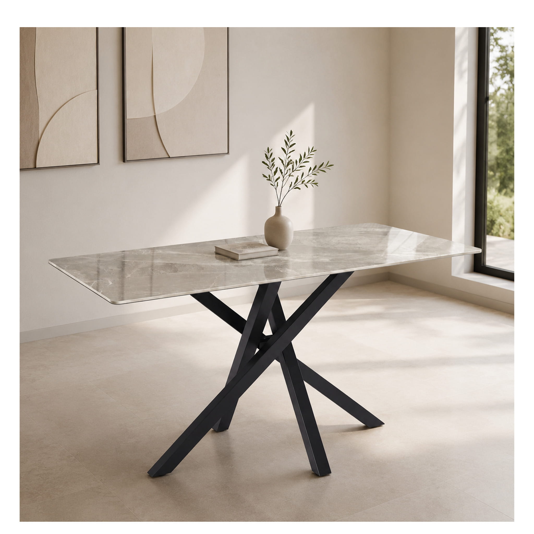 DT-0013 [Jakarta Grey Dining Table]