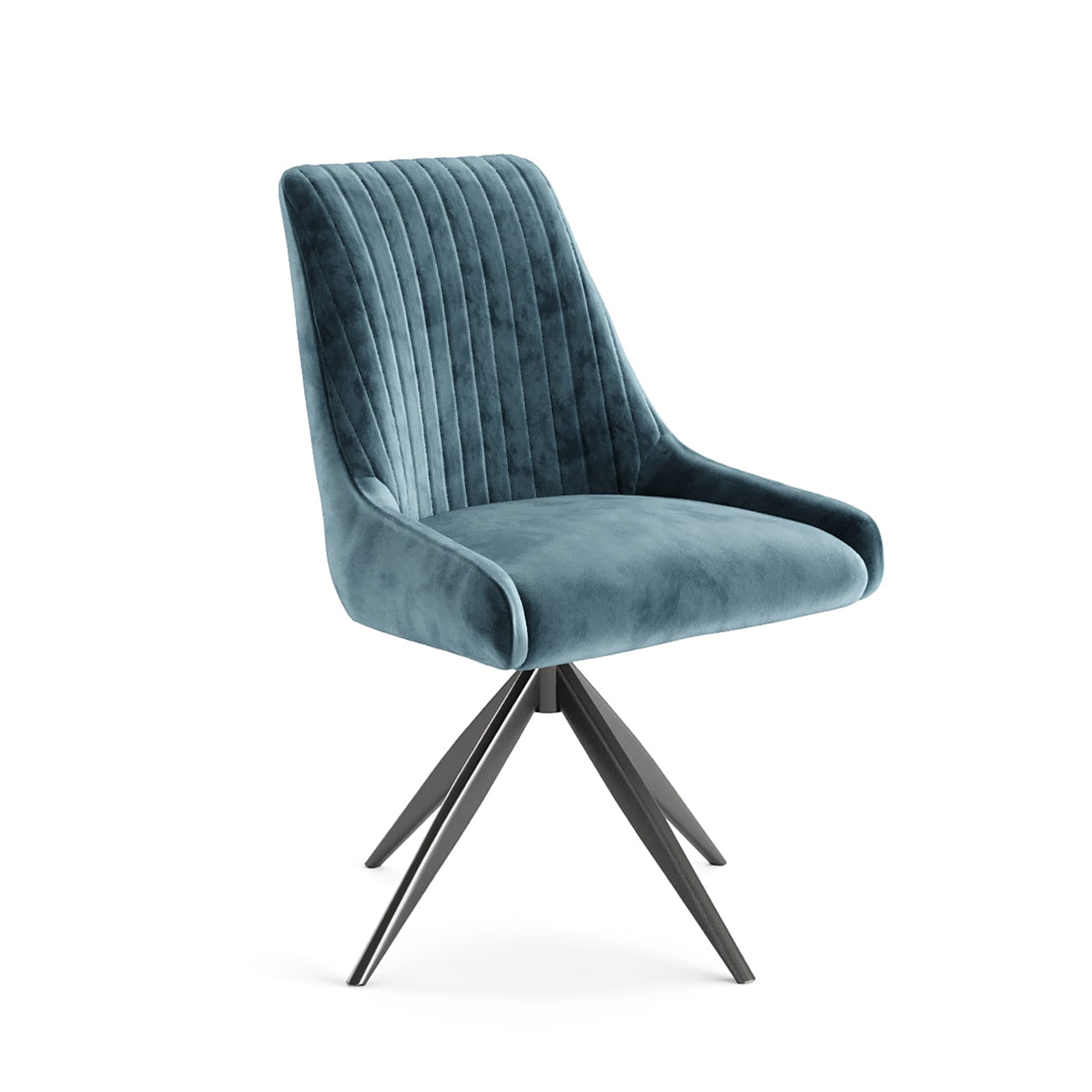 DC-0006 [Rimini Blue Swivel Dining Chair] - Image 2