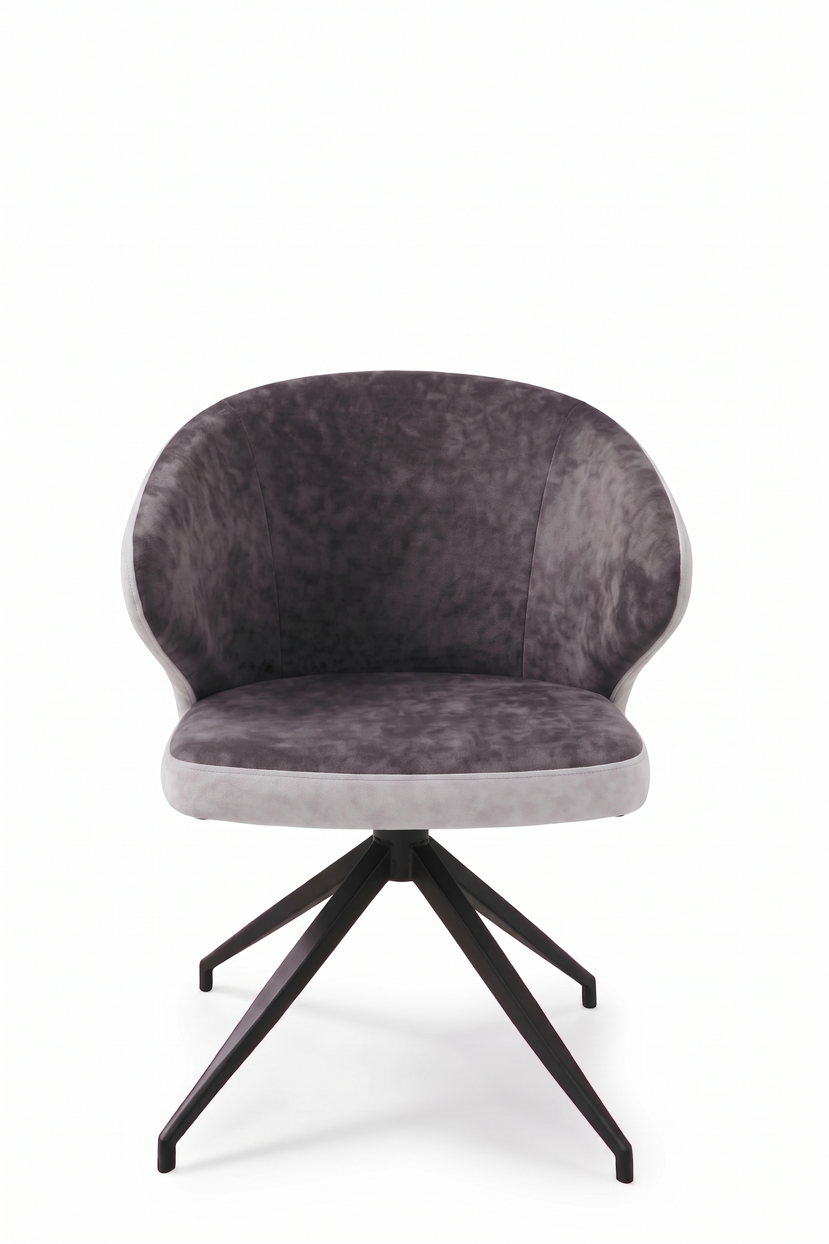 4 x Camden 2 Tone Grey Swivel Dining Chair - Image 5