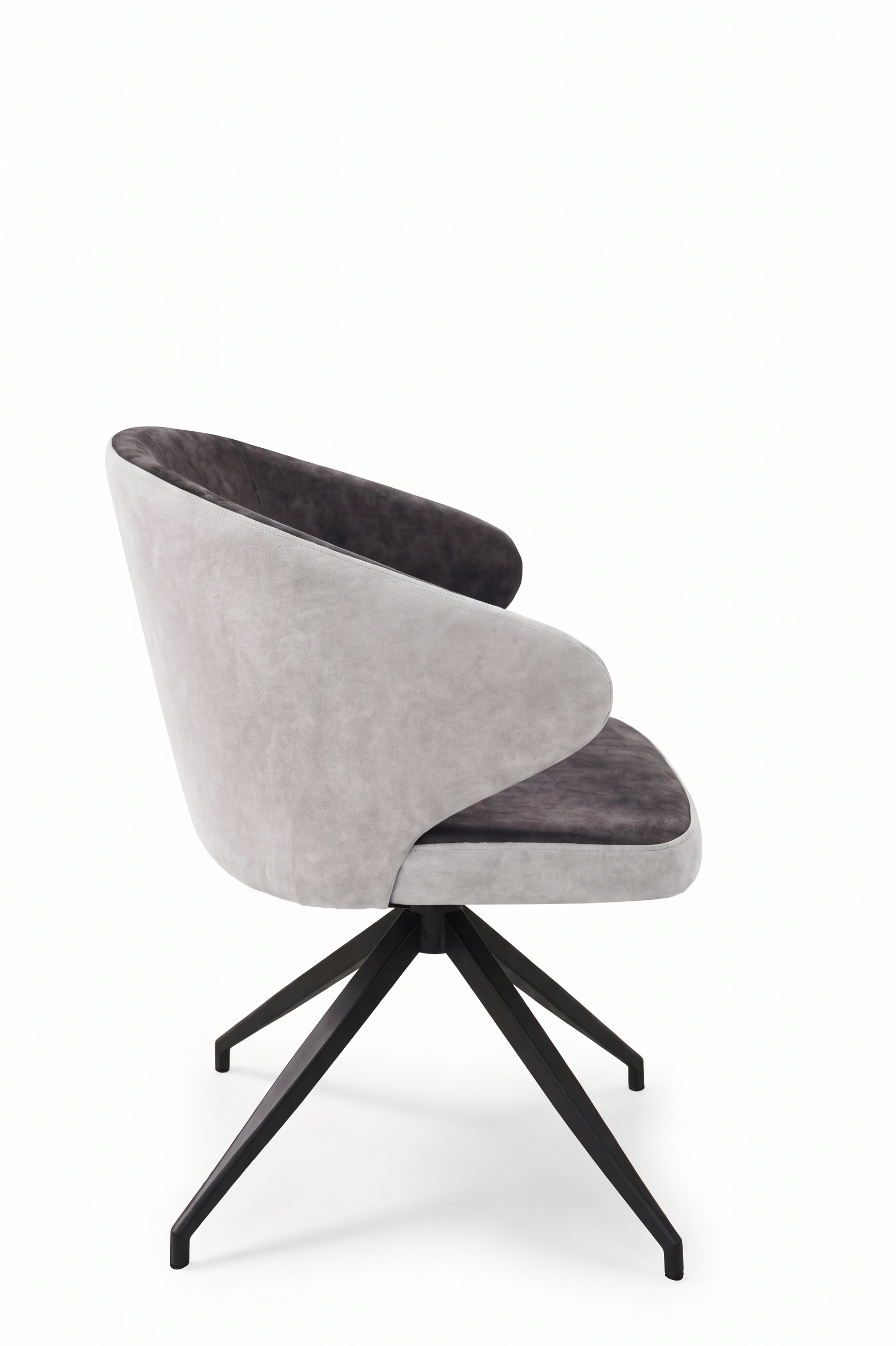 4 x Camden 2 Tone Grey Swivel Dining Chair - Image 2