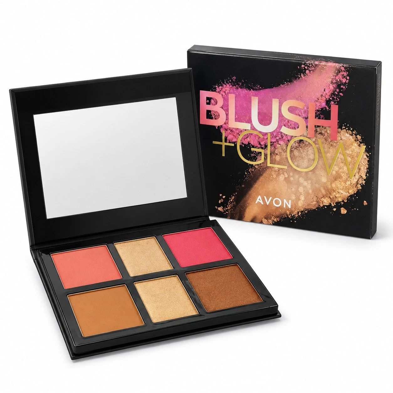 Avon Blush + Glow Face Palette Medium Deep 22.4g Blush Bronzer Highlighter - Image 2