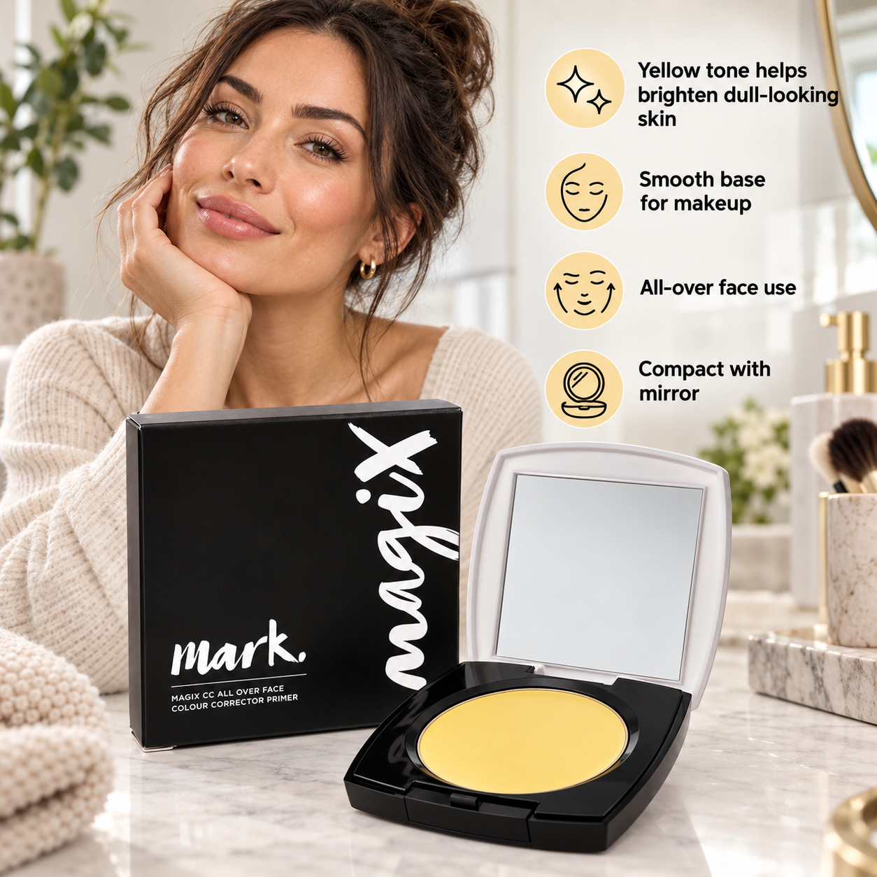 Avon Mark MagiX CC All Over Face Colour Corrector Primer Dull No More 10g - Image 3