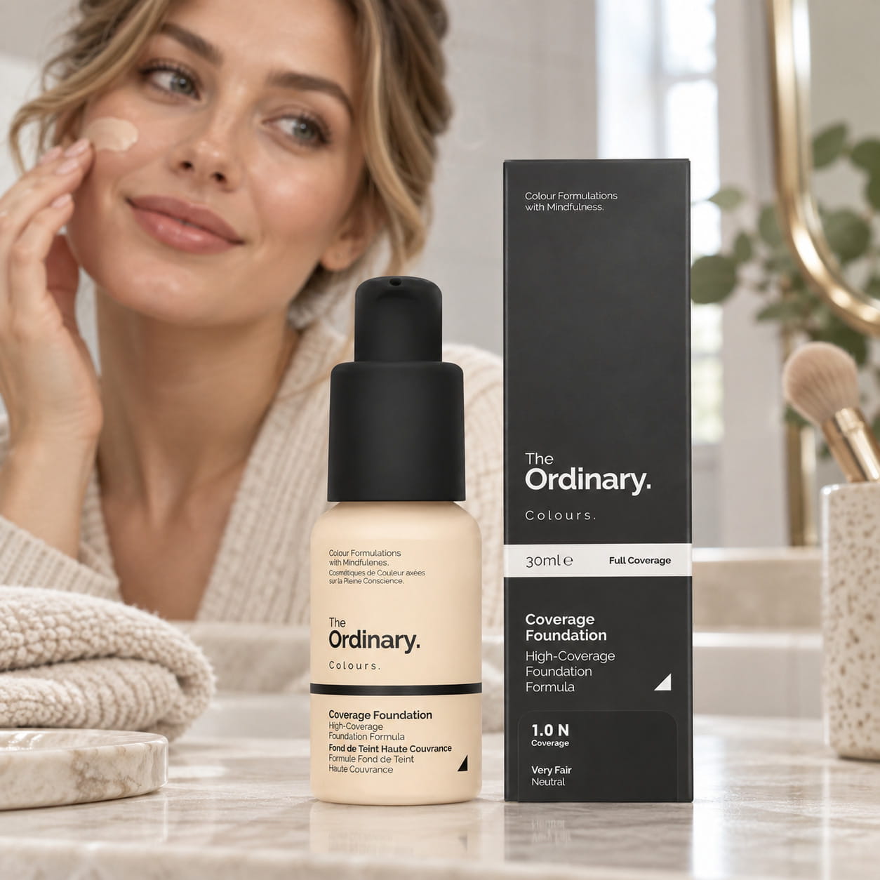 The Ordinary Coverage Foundation 1.0N Very Fair Neutral SPF15 Make Up 30ml - Image 4