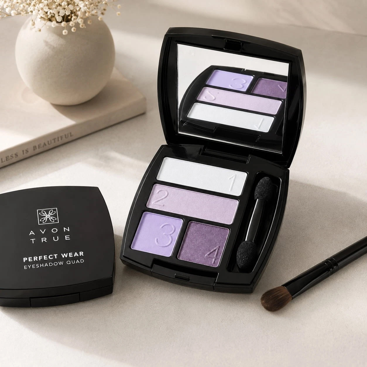 Avon True Perfect Wear Eyeshadow Quad Enchanted Amethyst 26799 Purple 5g - Image 5